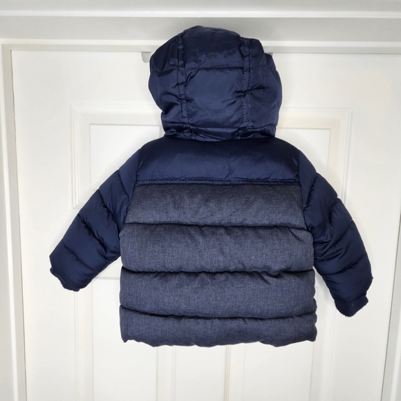 George Winter Coat Puffer Jacket Navy Blue Sherpa Lined Kids Baby Size 12-18M - Picture 14 of 15